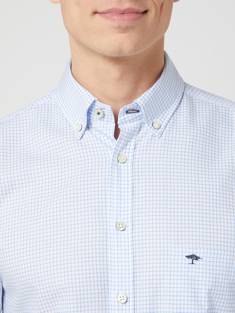 Regular Fit Freizeithemd mit Streifenmuster Modell 'All Season' in bleu