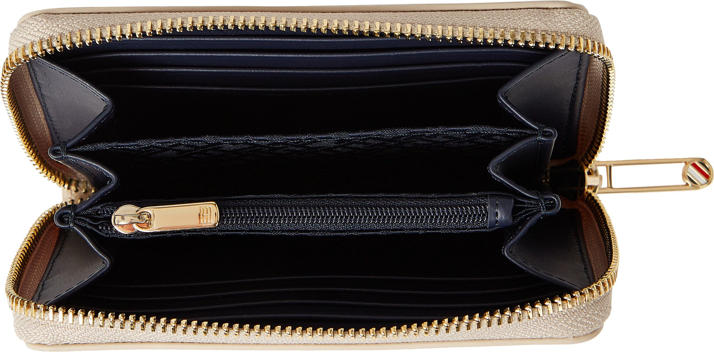 Tommy Hilfiger Geldbörse TH ESSENTIAL SC MED ZA, mit goldenen Details
