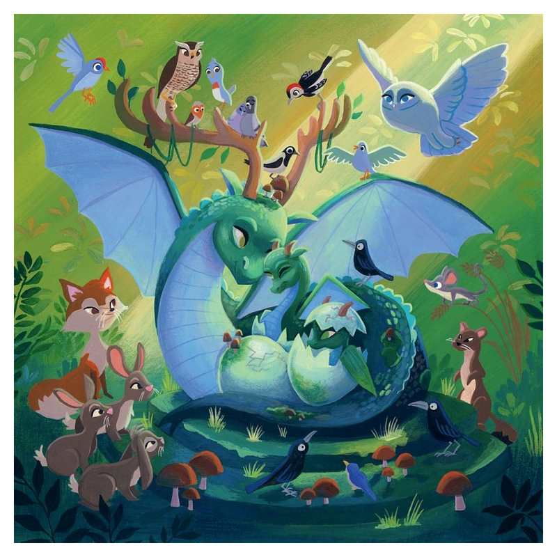 Puzzles licorne, dragon et fée 3x 49 pièces