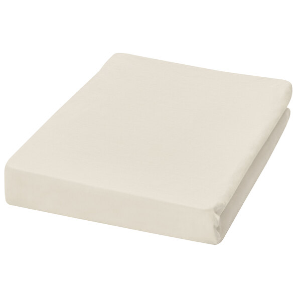 Jersey Spannbetttuch, 180-200 x 200 cm, crème