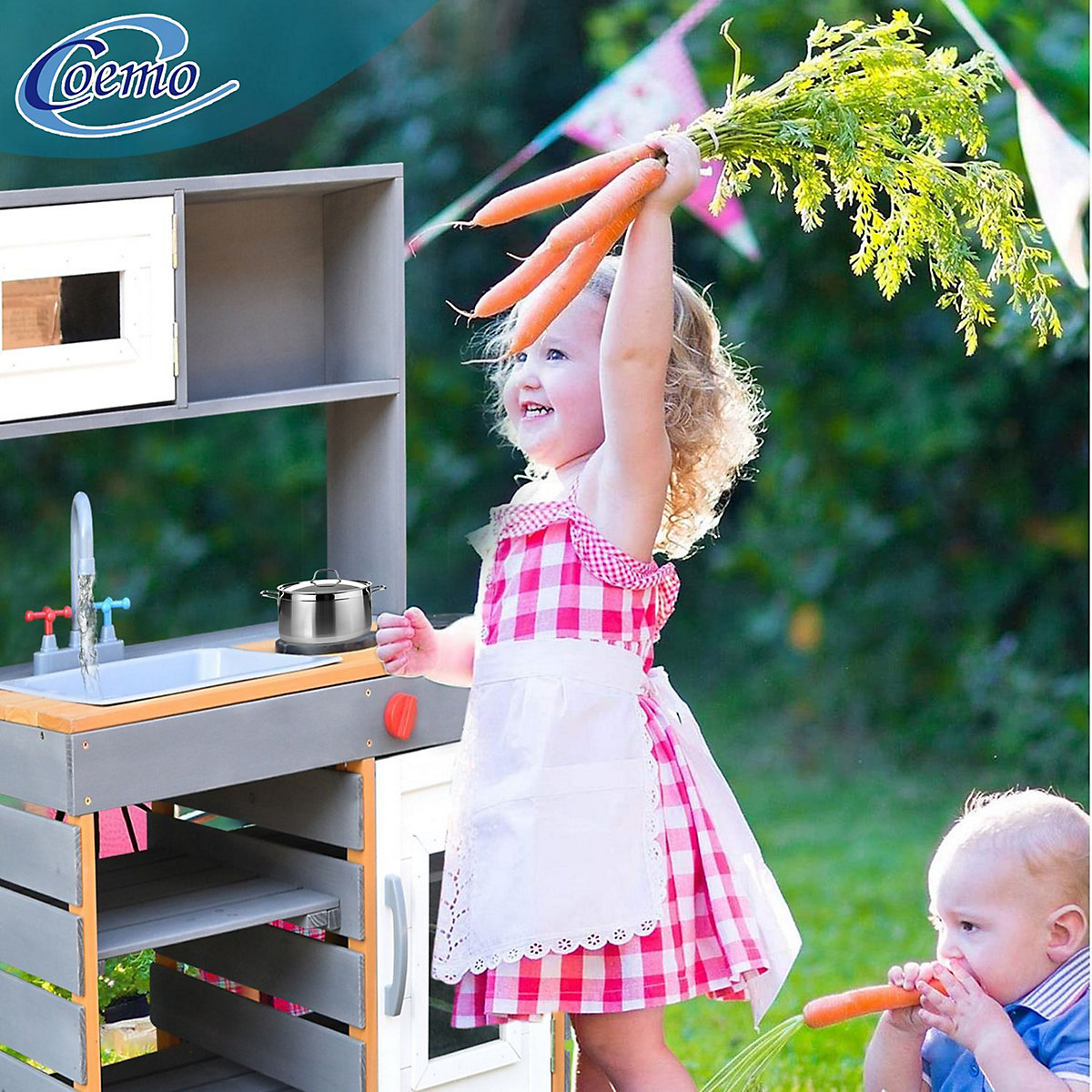 Matschküche Rosi Kinder Outdoor Spielküche aus Holz