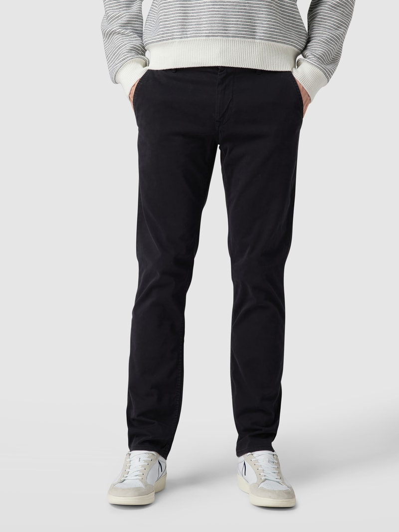 Slim Fit Chino mit Stretch-Anteil in schwarz