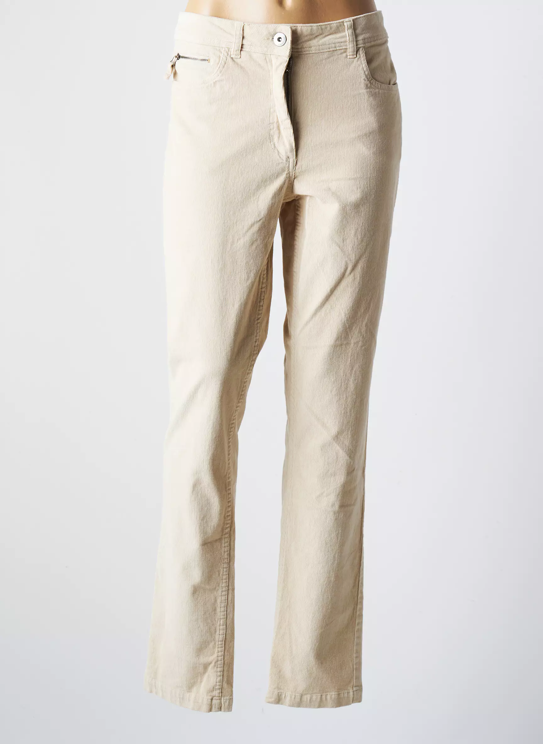 Brandtex Pantalons Slim Femme couleur beige