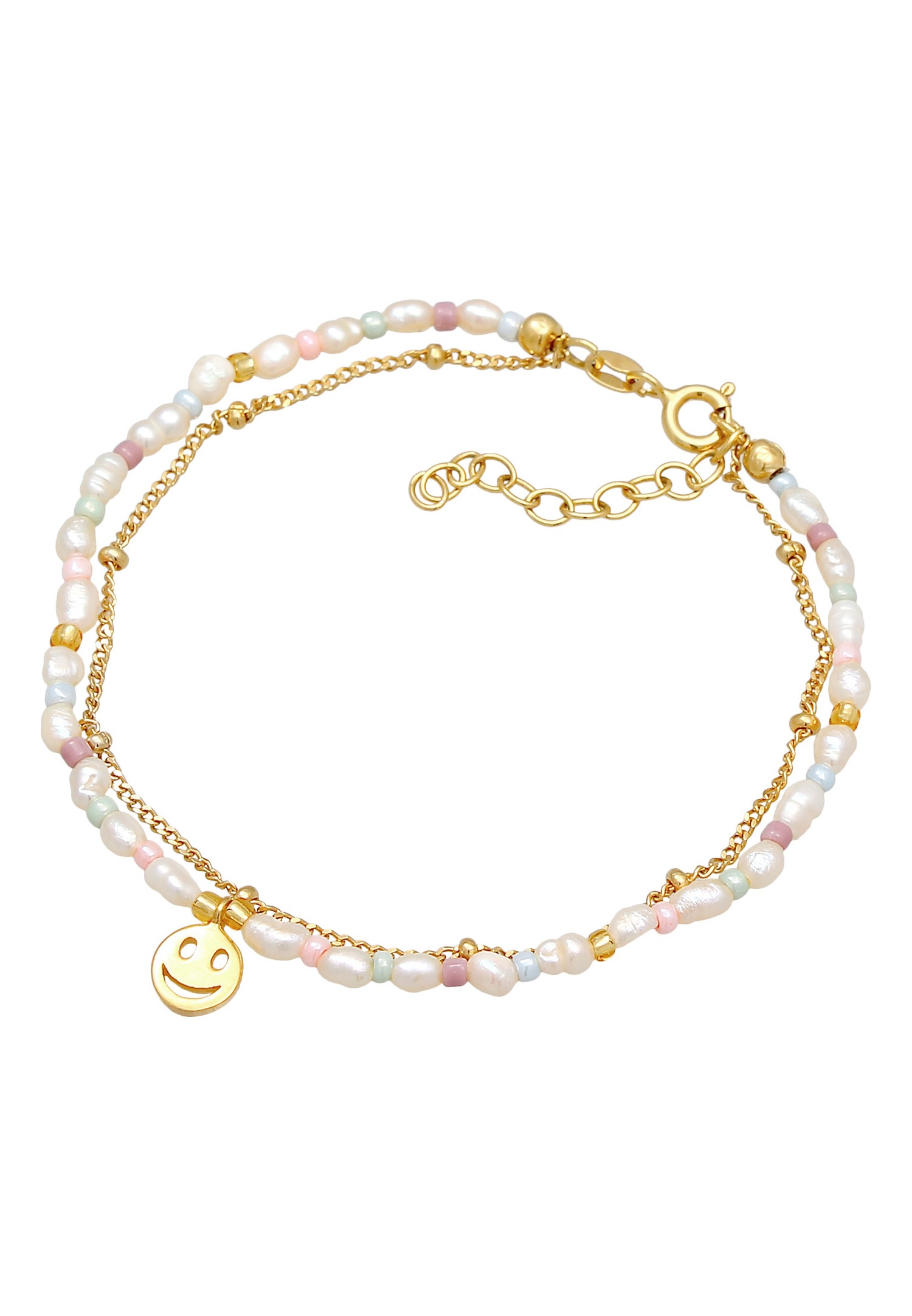 Elli Pearls with Smiling Face for Women with Freshwater Cultured Pearls in 925 Sterling Silver