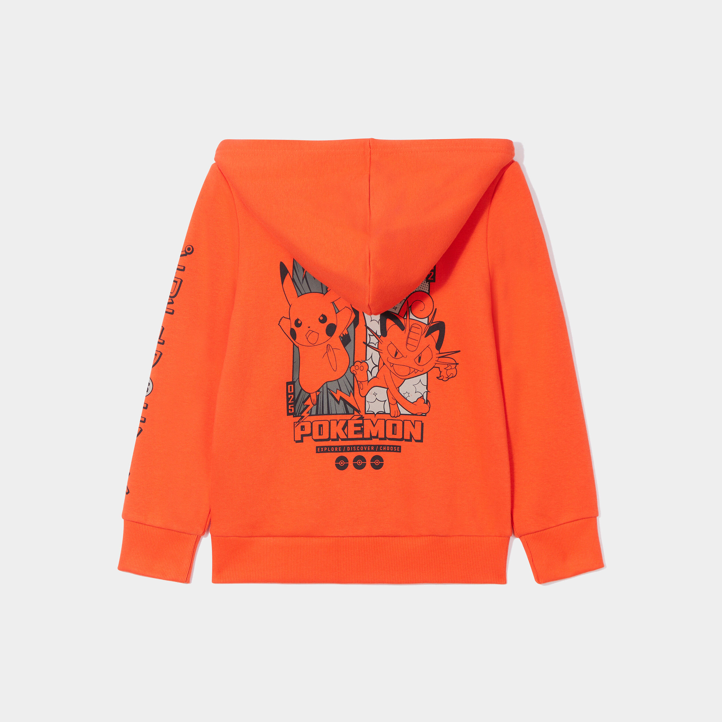 Sweat zippé à capuche Pokémon orange foncé garçon | La Halle