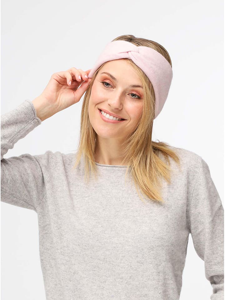 Zwillingsherz Kaschmir-Stirnband in Rosé günstig kaufen onesize