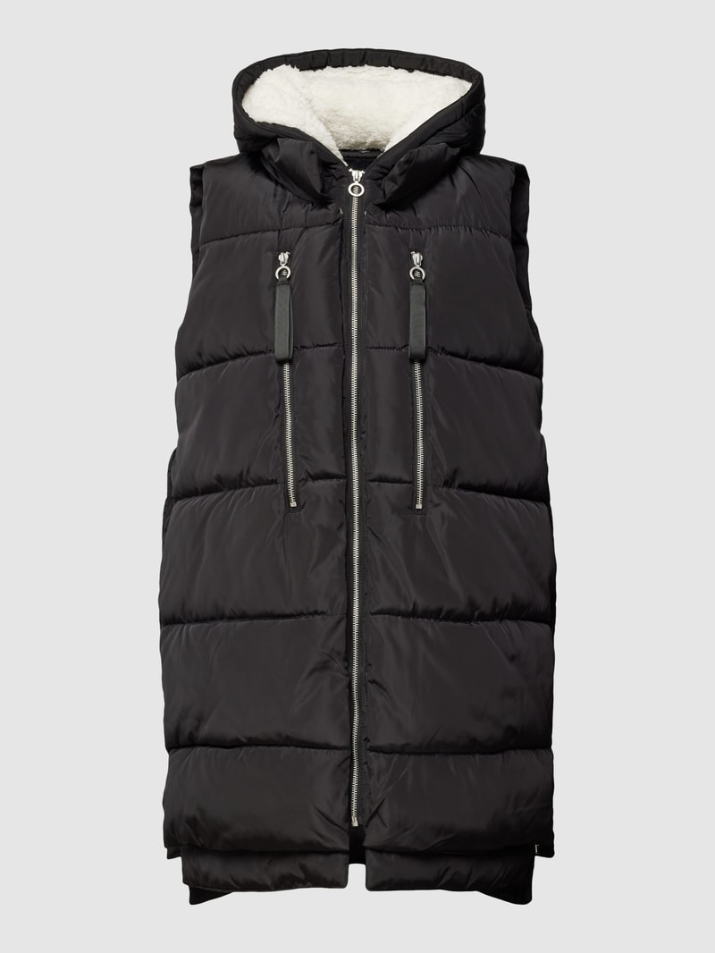 Steppweste im Double-Layer-Look Modell 'NEWNORA' in schwarz