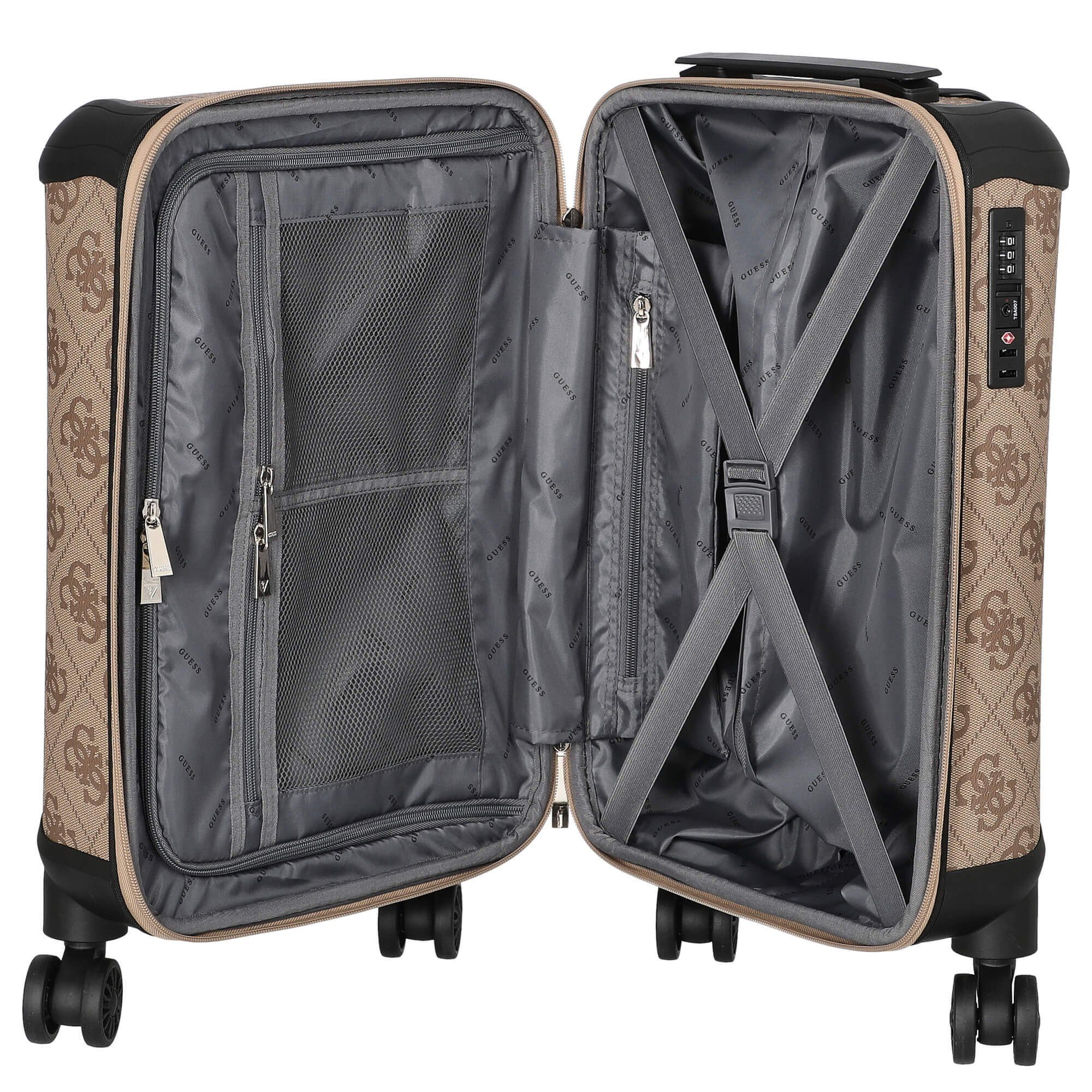 Guess Handgepäck-Trolley Berta 18 IN - 4-Rollen-Trolley 46 cm, 4 Rollen Rollen