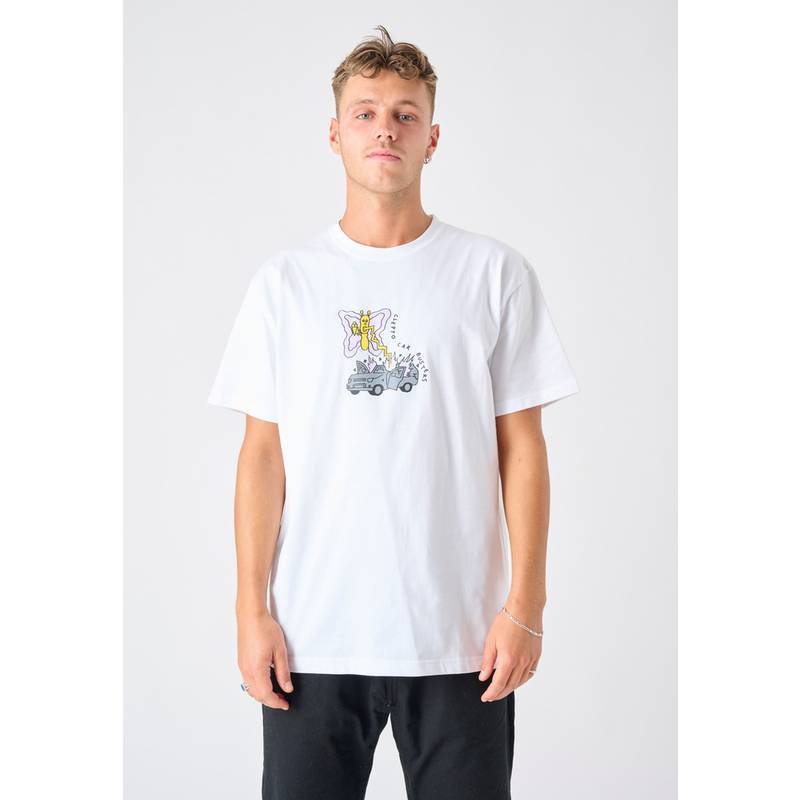 Cleptomanicx Butterfly Buster Printshirt Herren