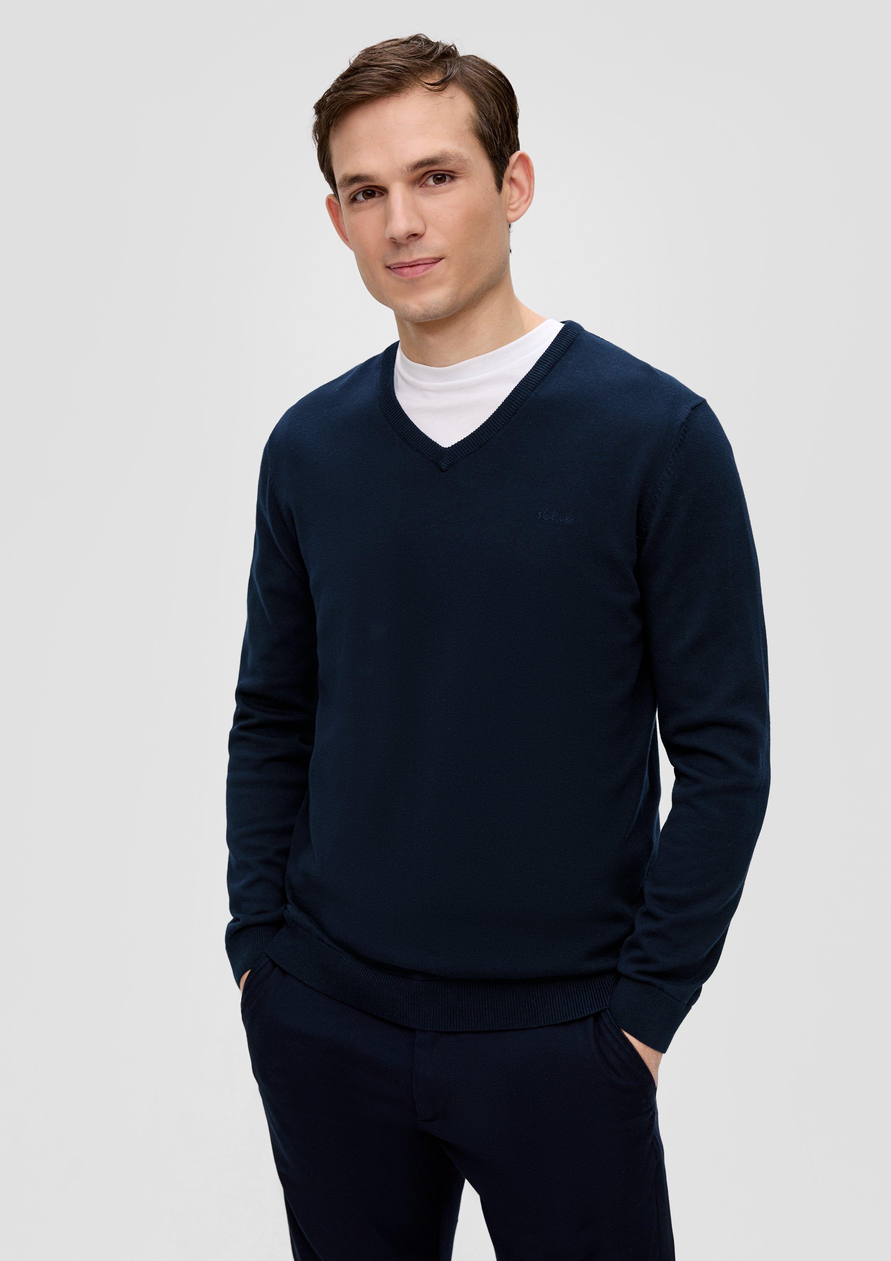 Strickpullover mit Logostickerei  2143174-5978