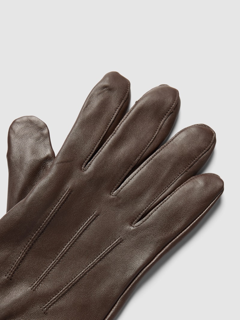 Handschuhe aus Leder Modell 'Birdsville' in mittelbraun