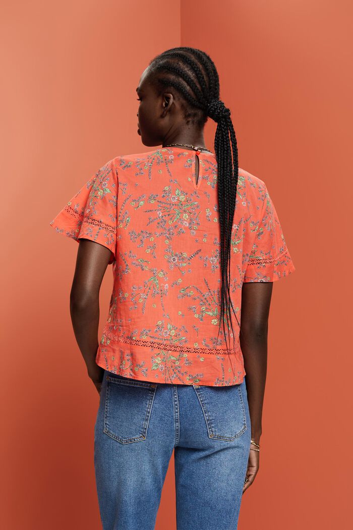 Bluse mit Print, 100% Baumwolle
