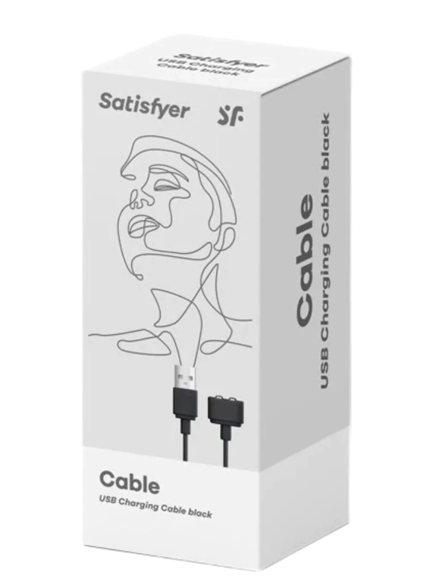 Satisfyer USB-opladningskabel sort