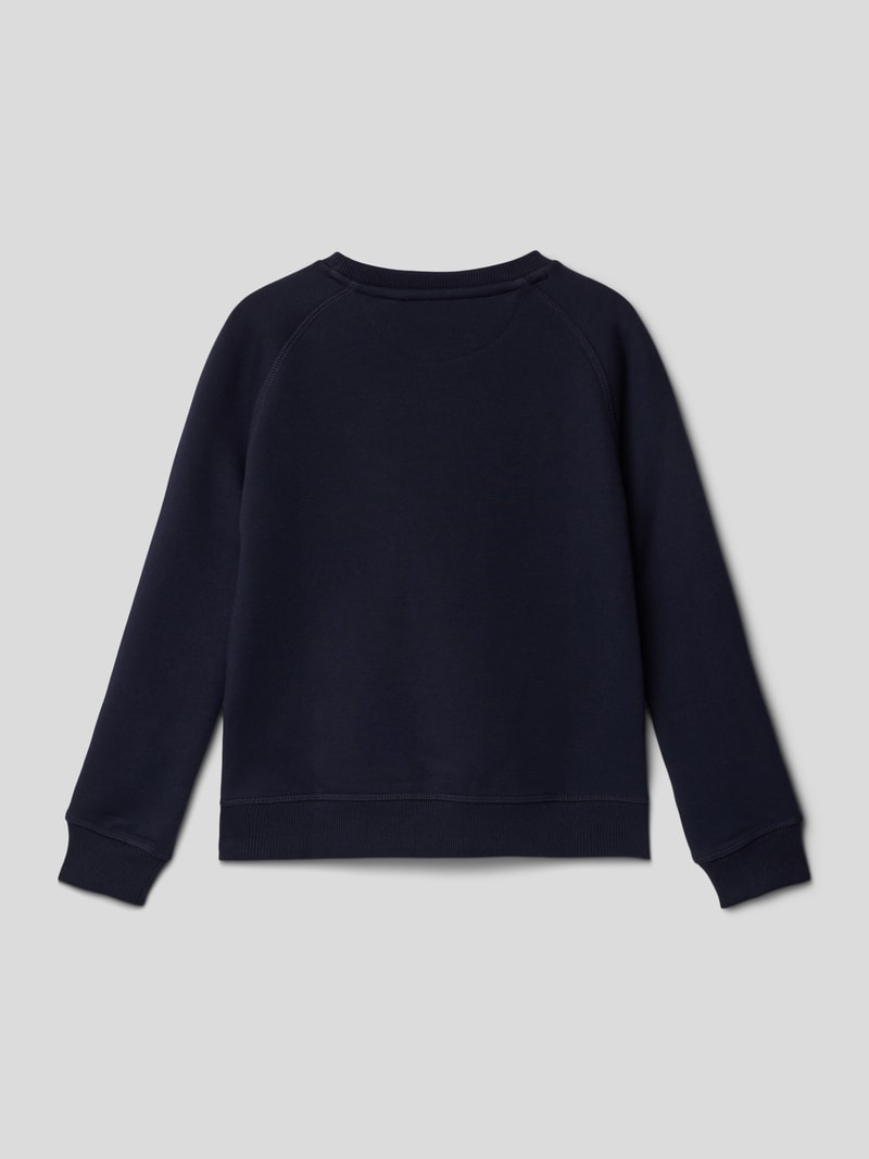 Sweatshirt mit Label-Stitching Modell 'SHIELD' in blau