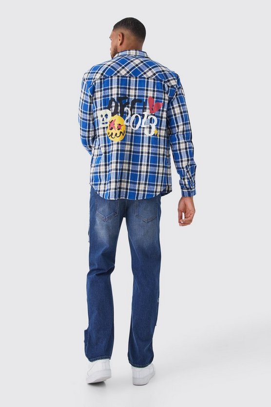 Tall lockere zerrissene Jeans mit Applikation