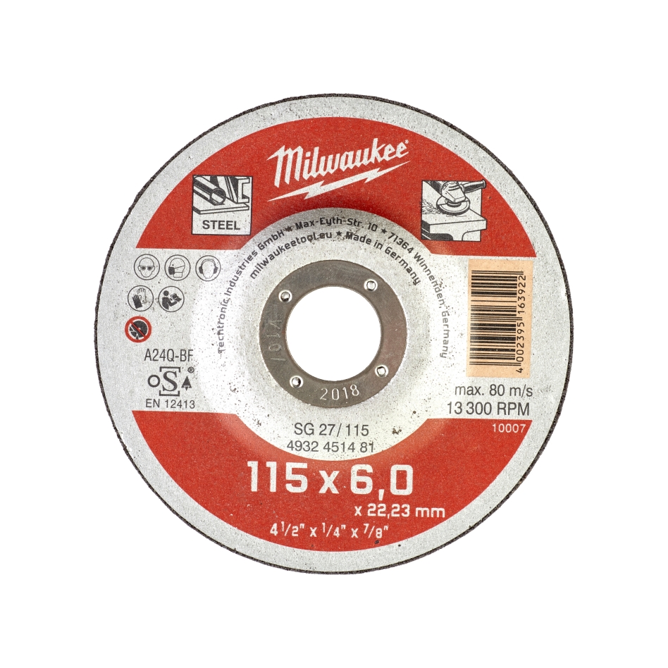 Αξεσουάρ Milwaukee 4932451481 Δίσκος αφαίρεσης γρεζιών μετάλλου SG 27/115 (6)