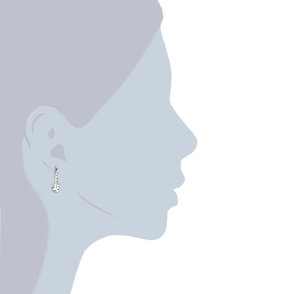 Rafaela Donata Boucles d'oreille en argent Argent sterling Oxyde de zirconium (CZ) en Argent Boucles d'oreilles