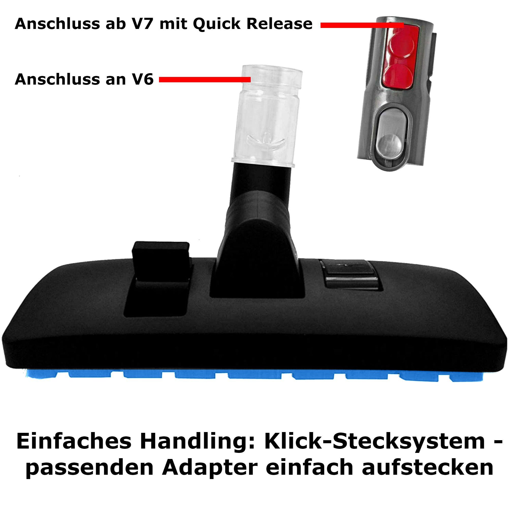 Maxorado 2-in-1 Kombidüse Bodendüse für Dyson V7 V8 V10 V11 V15 Staubsauger Zubehör Kombidüse, Zubehör für Dyson V7, Dyson V8, Dyson V10, Dyson V11, Dyson V15, Ausfahrbare Borsten