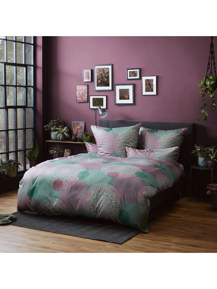 REDBEST Satin Bettwäsche in jade-rosé günstig kaufen