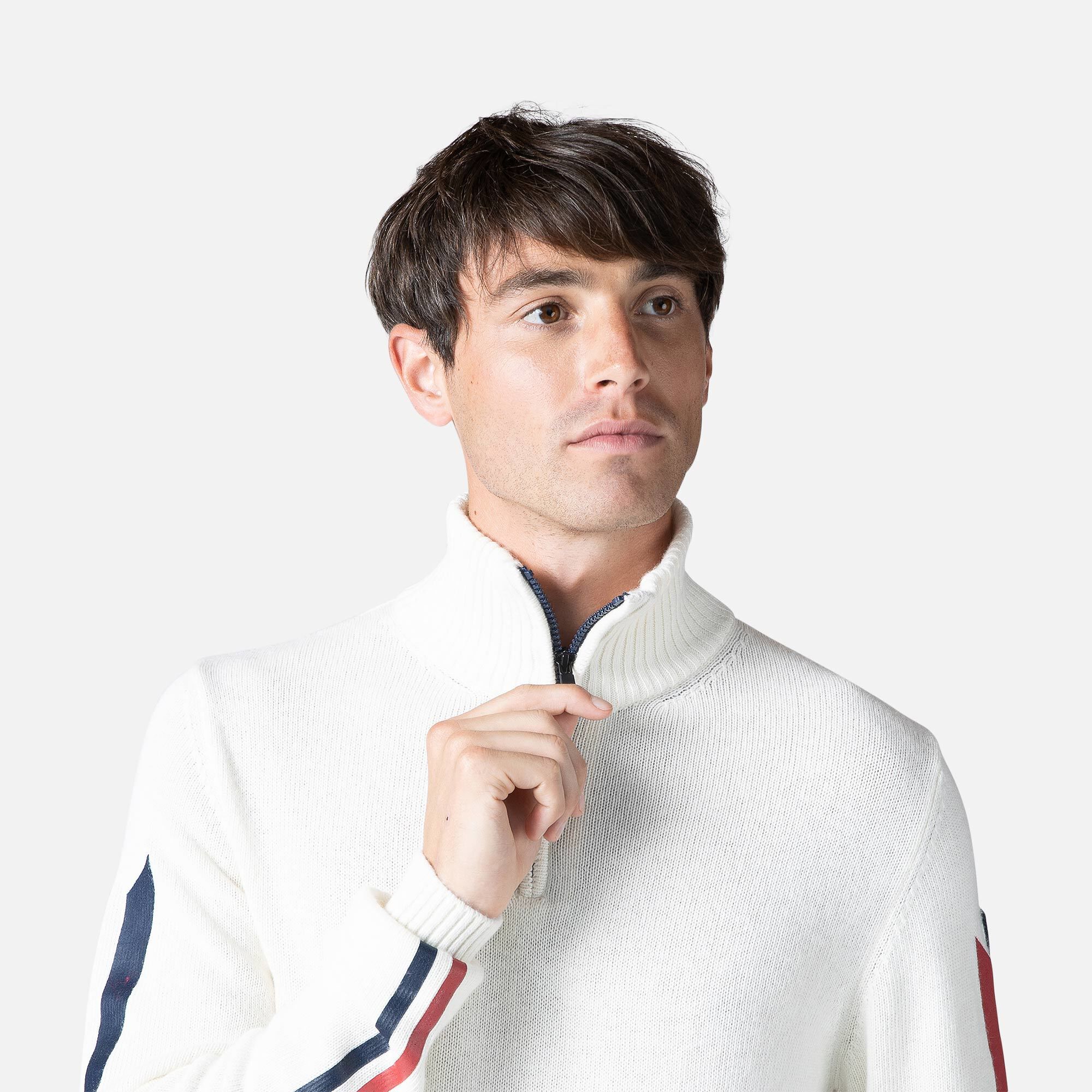Pull en maille à manches Signature homme