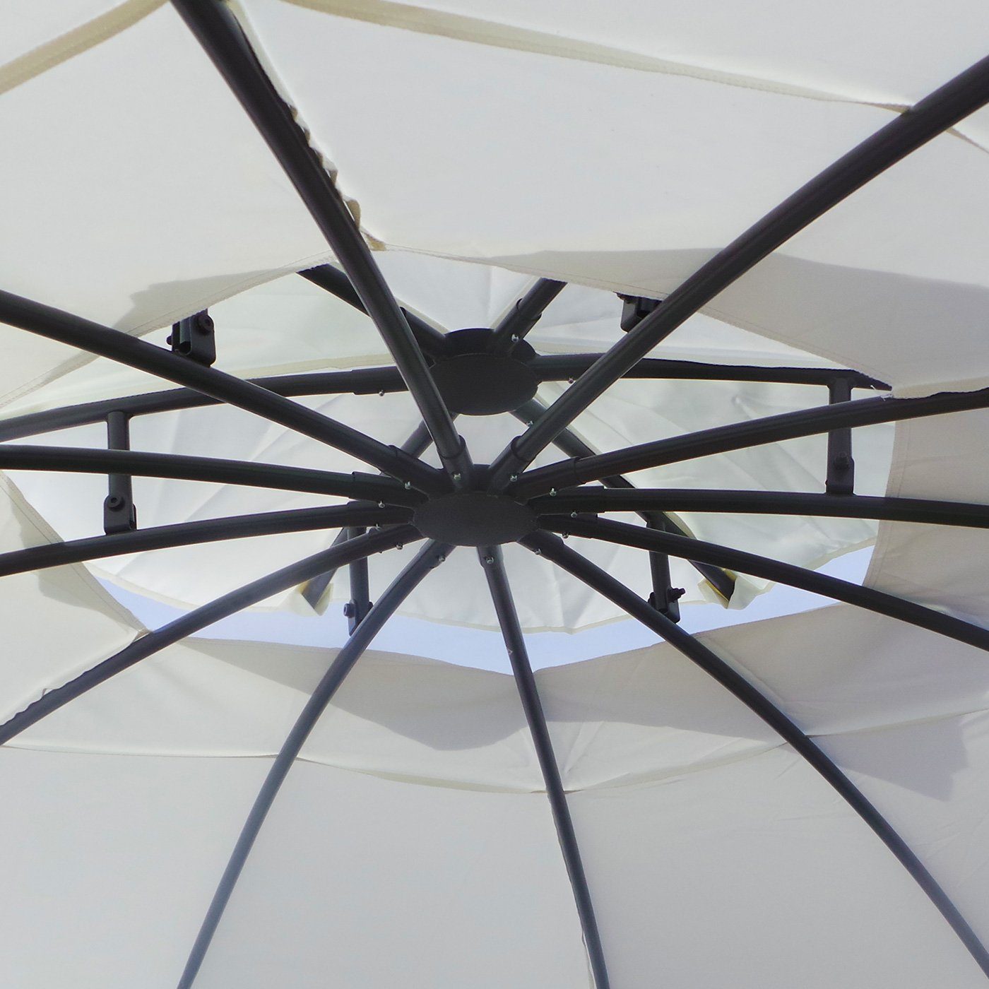 Swing&Harmonie Pavillon LED - Pavillon Ø 350cm Lavo Garten Pavillion Rund Solar Pavilion Gartenzelt Designer Pavilon