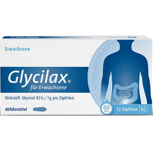 GLYCILAX Suppositorien für Erwachsene  12 St  Erw. Suppositorien