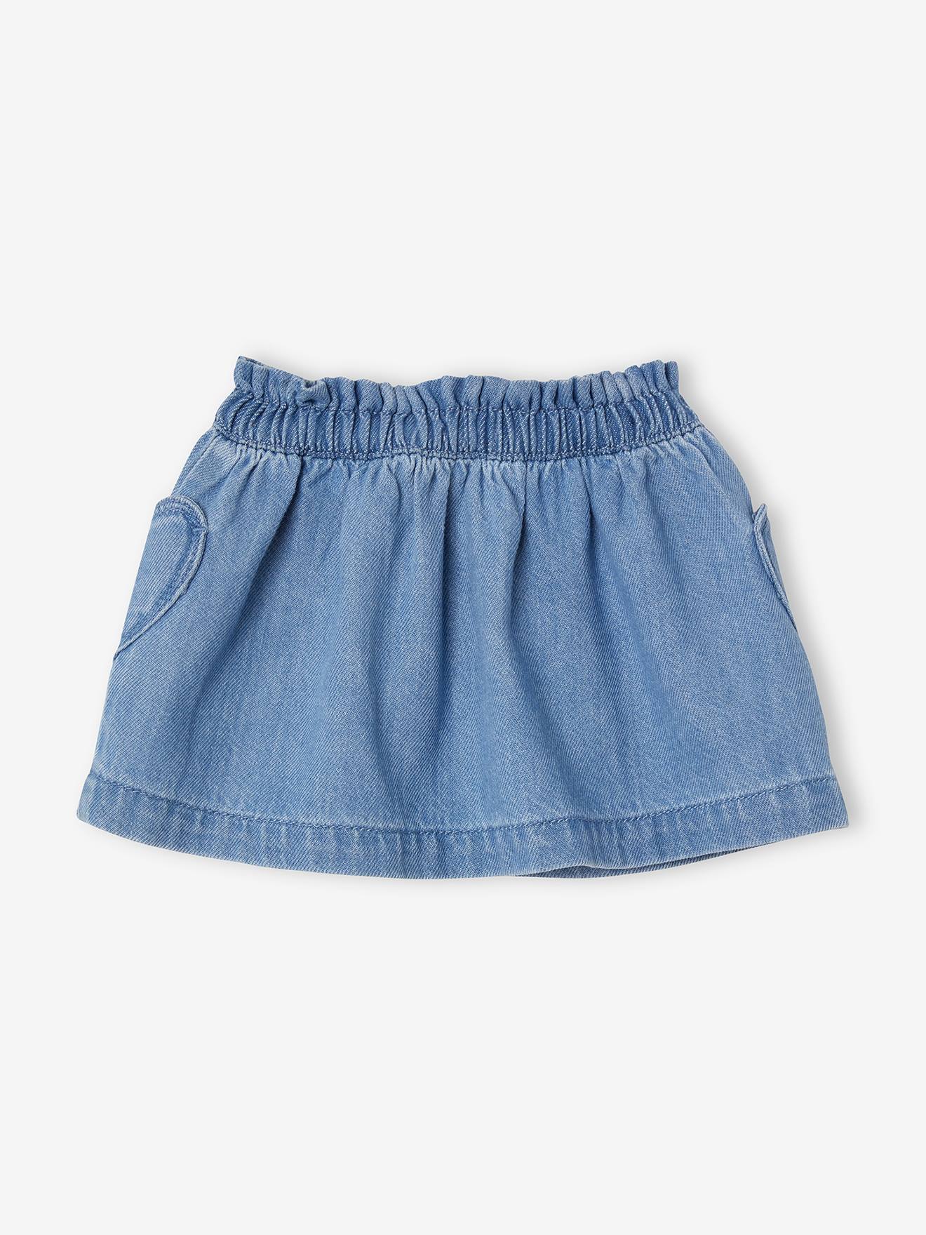 Jupe en denim léger bébé double stone