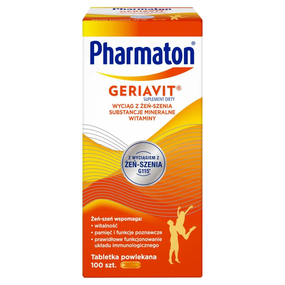 Geriavit Pharmaton vitaminų ir mineralų rinkinys, 100 tablečių
