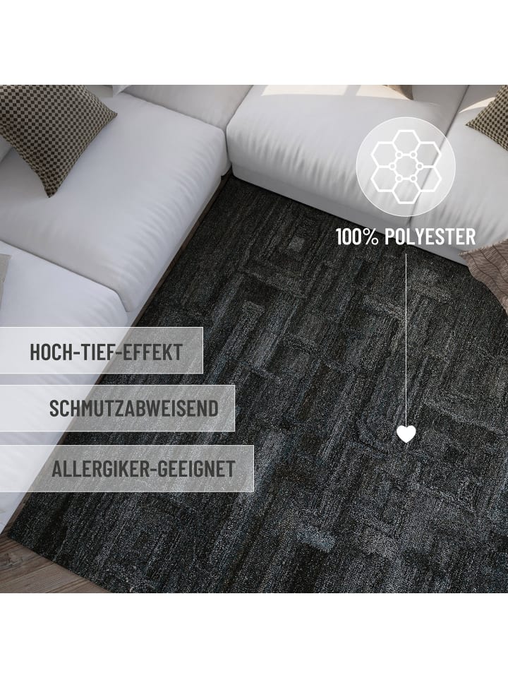 Wecon Home Läufer Hamptons FORTYTWO in dunkelblau-grau meliert günstig kaufen