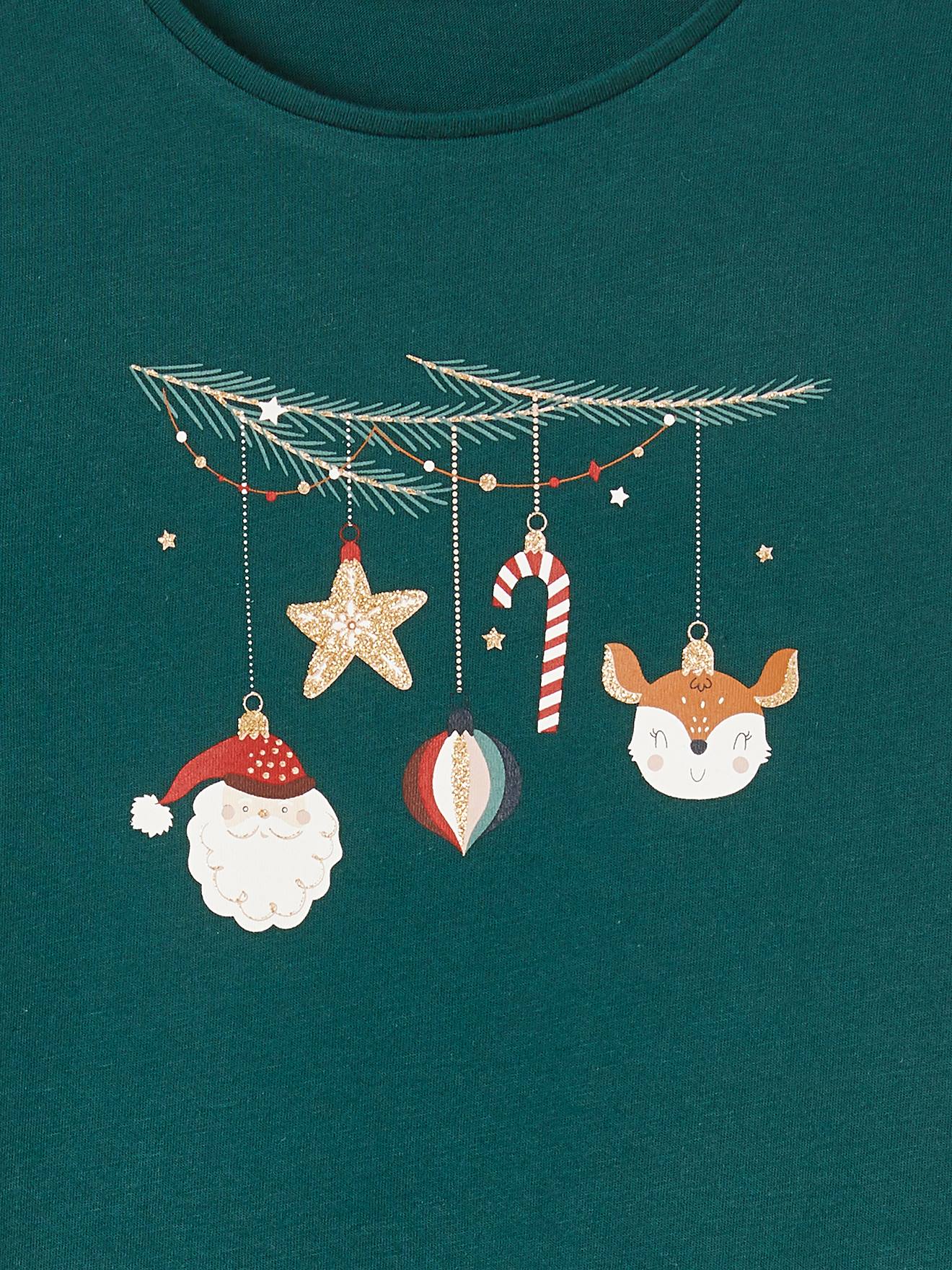 Coffret Noël pyjama + chaussettes fille vert sapin