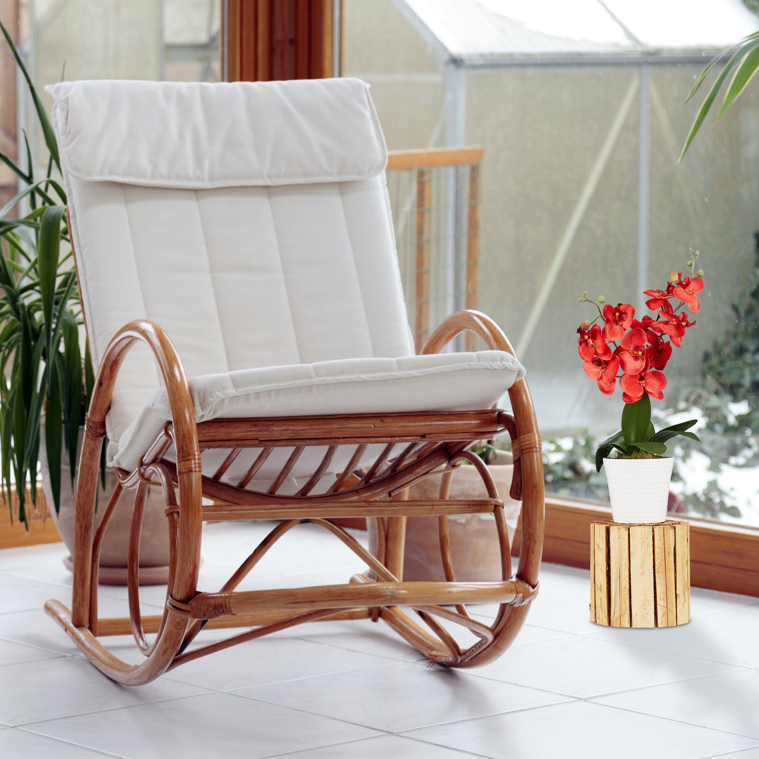 relaxdays Blumenhocker Blumenhocker aus Tannenholz