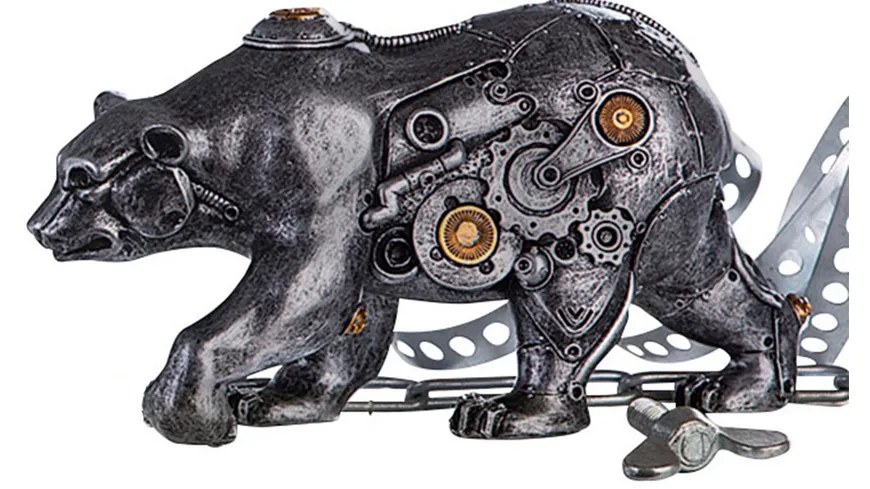 GILDE Skulptur Steampunk Bear