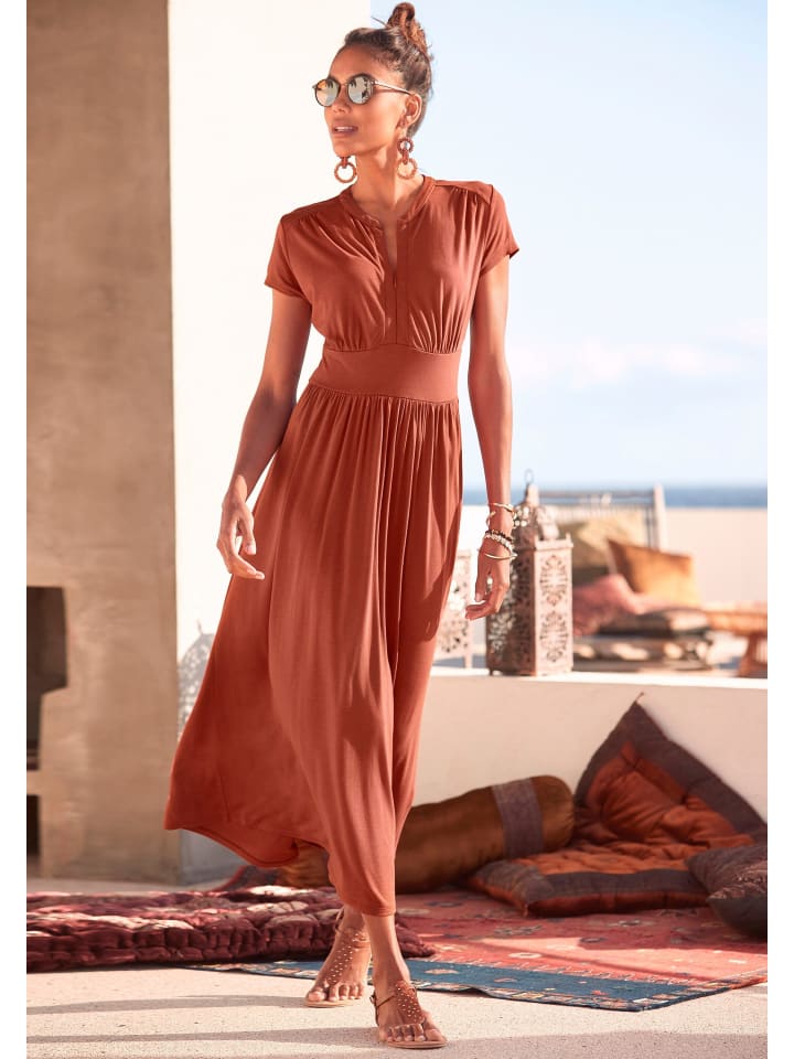 LASCANA Midikleid in terrakotta günstig kaufen