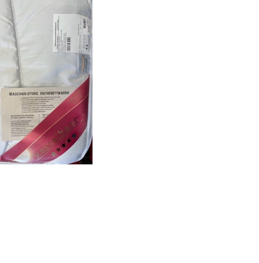 Naturfaserbettdecke, Garanta Kamelhaar Trio warm Steppbett extra warme Winterdecke, Garanta