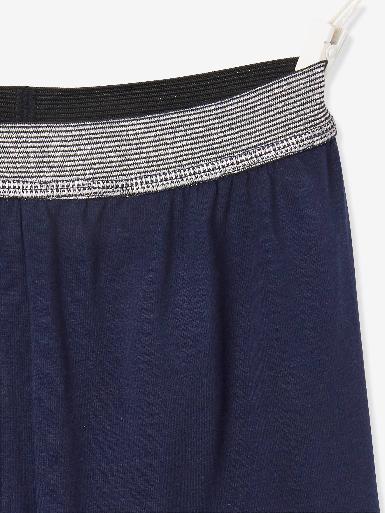 Vertbaudet Mädchen Leggings, Bund in Metallic-Optik BASIC - dunkelrosa