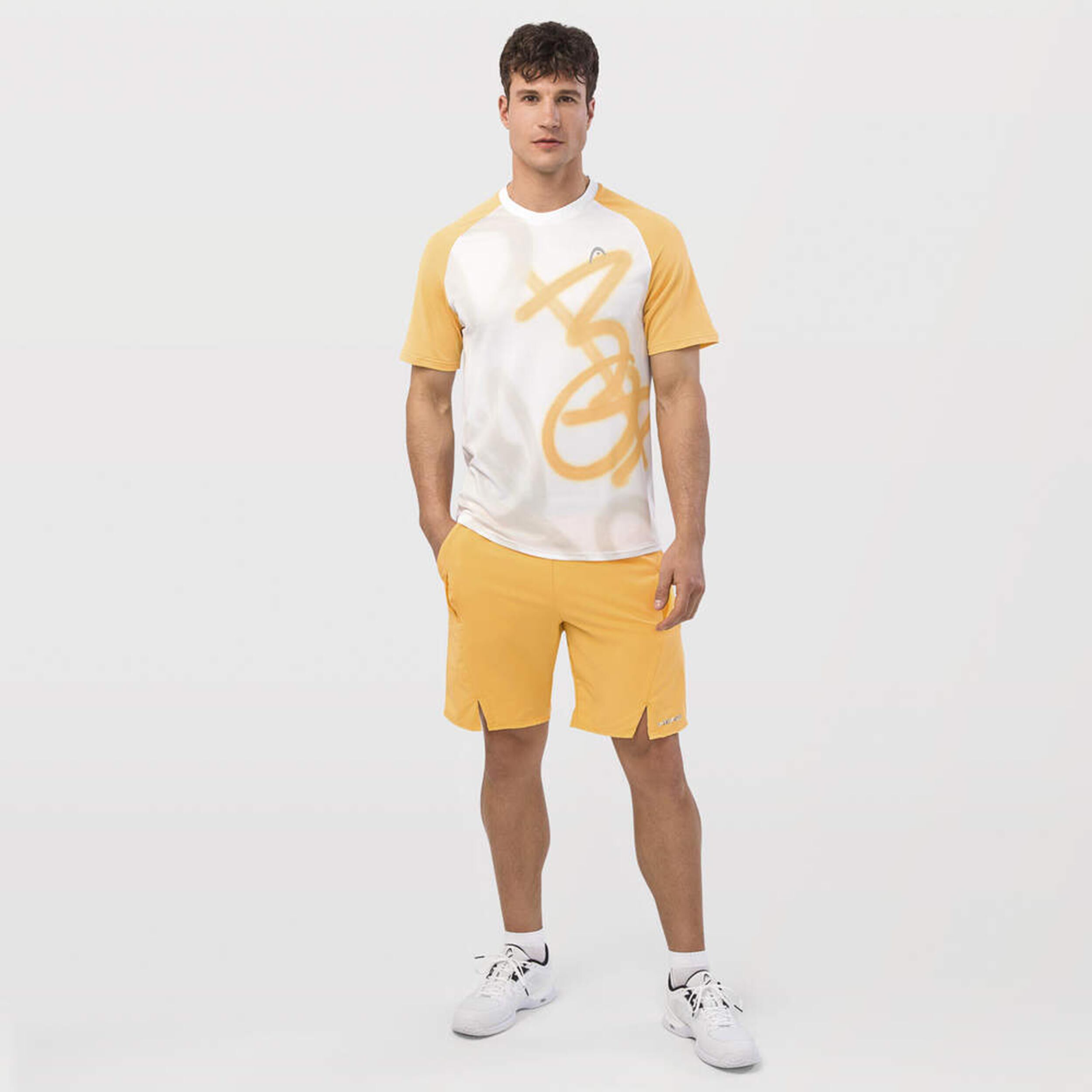 Performance Mc New York T-Shirt Herren - Weiß, Goldgelb