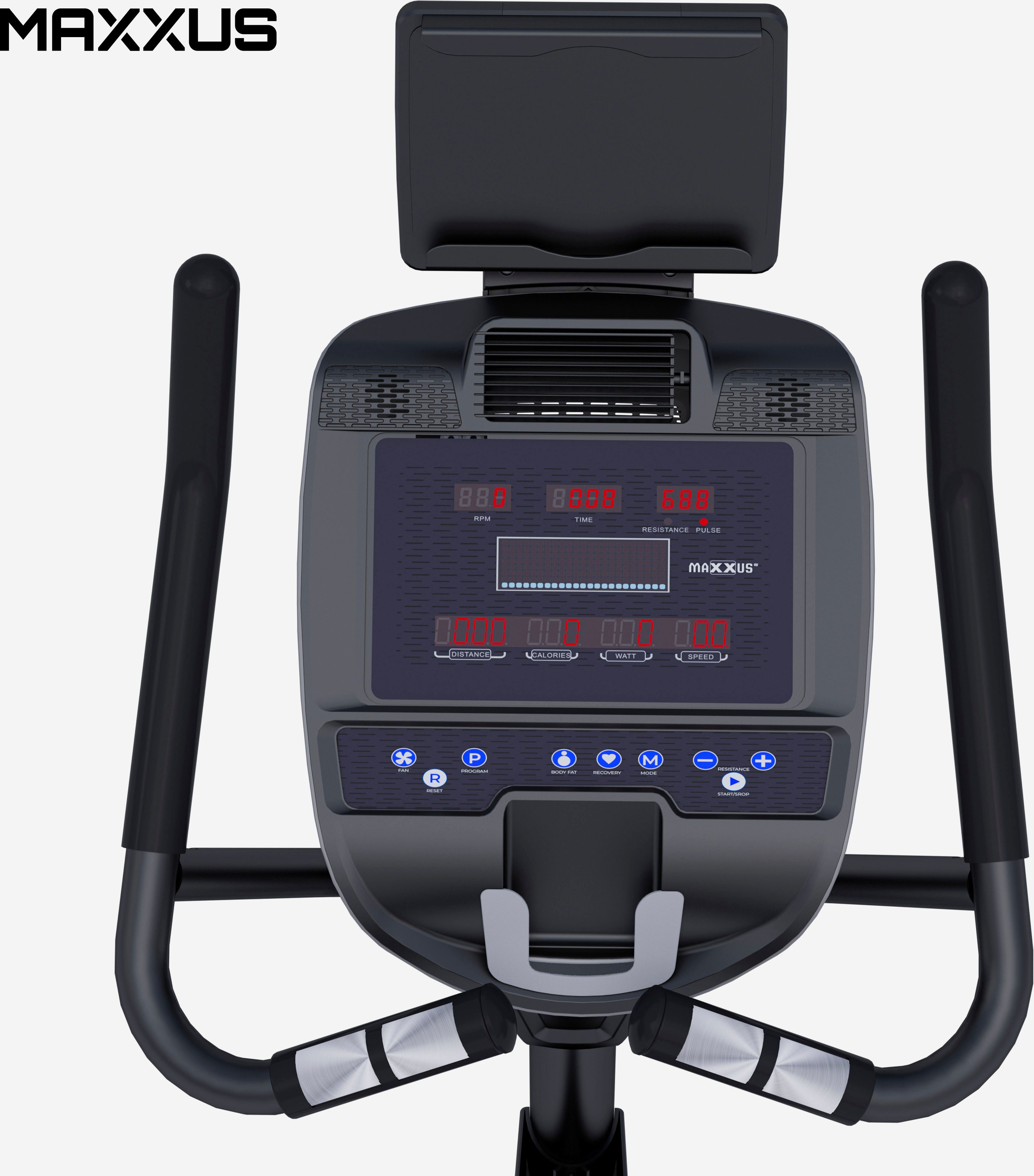 MAXXUS Ergometer Heimtrainer mit Tablethalter LED
