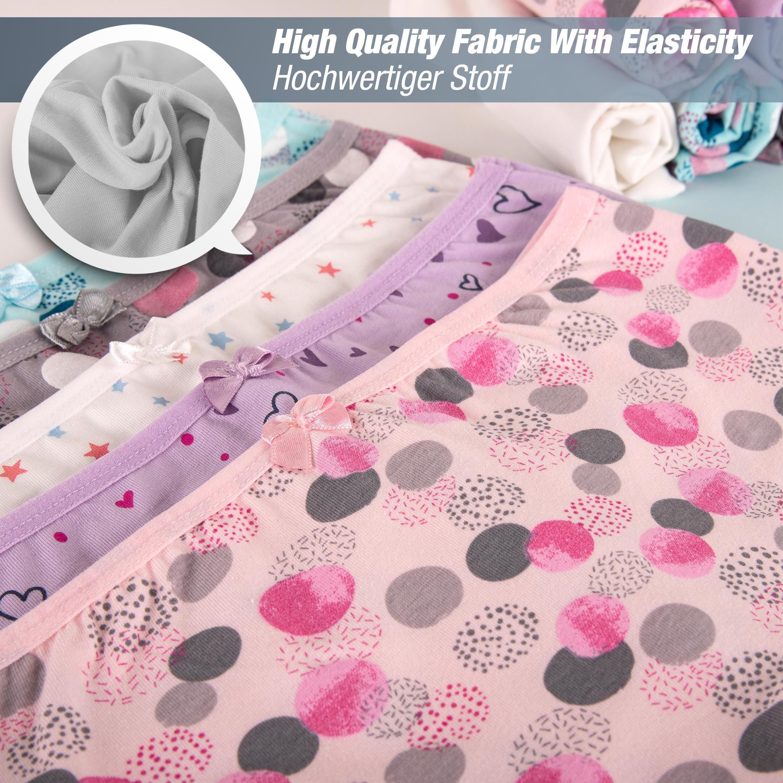 LOREZA Panty 10 Mädchen Pantys aus Baumwolle Unterwäsche Gr.92-158 (Spar-Packung, 10-St)