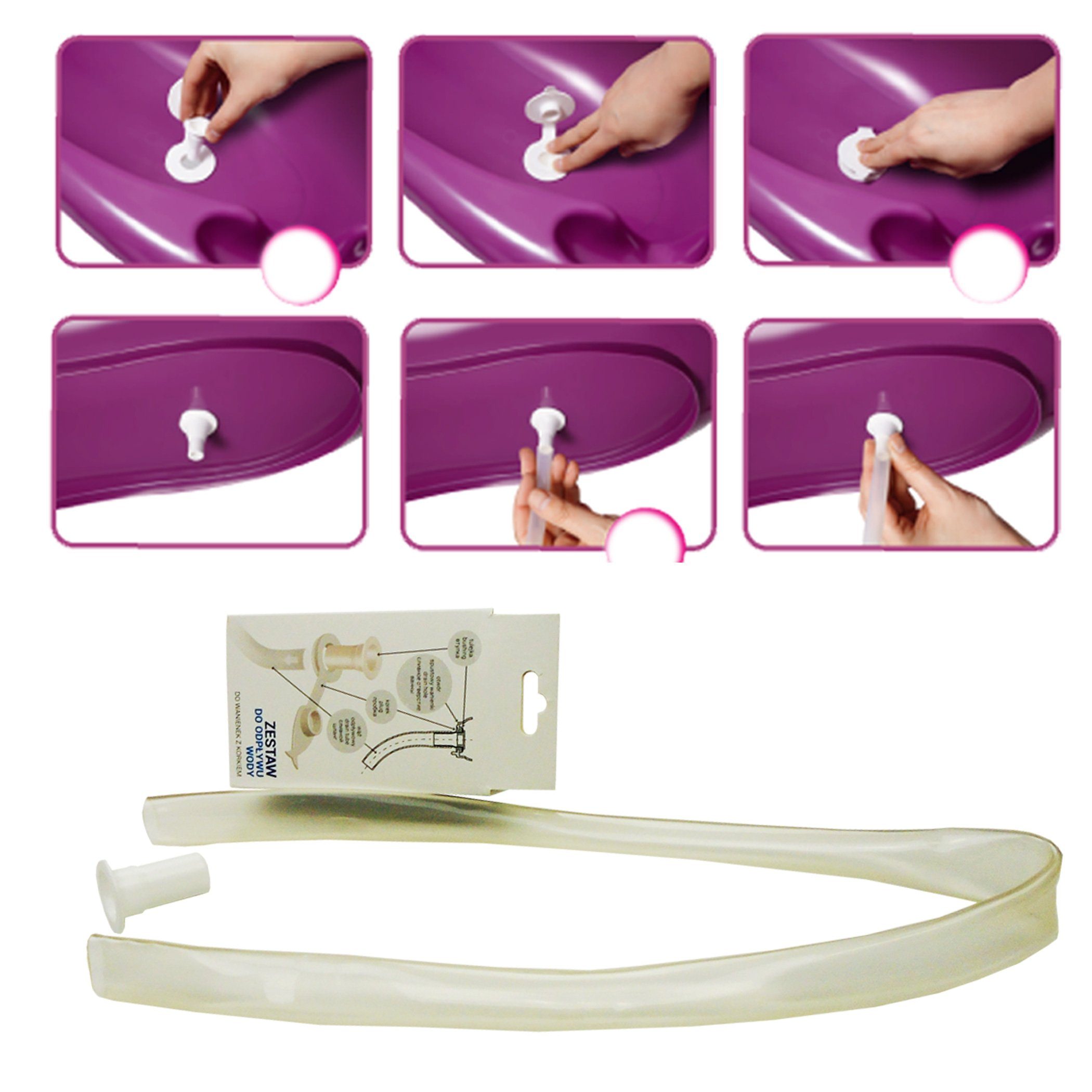 Tega-Baby Babybadewanne 6 Teile SET AB -BUNNIES + Ständer Weiß - Abflussset Baby Wanne, (Premium.set Made in Europe), **Wanne+ Sitz+ Töpfchen+ WC Aufsatz+ Hocker+ Ablauf Set+ Ständer**