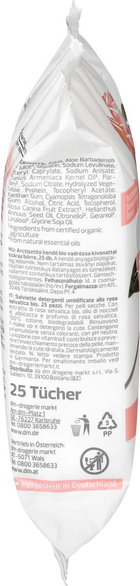 Reinigungstücher Bio-Wildrose, 25 St