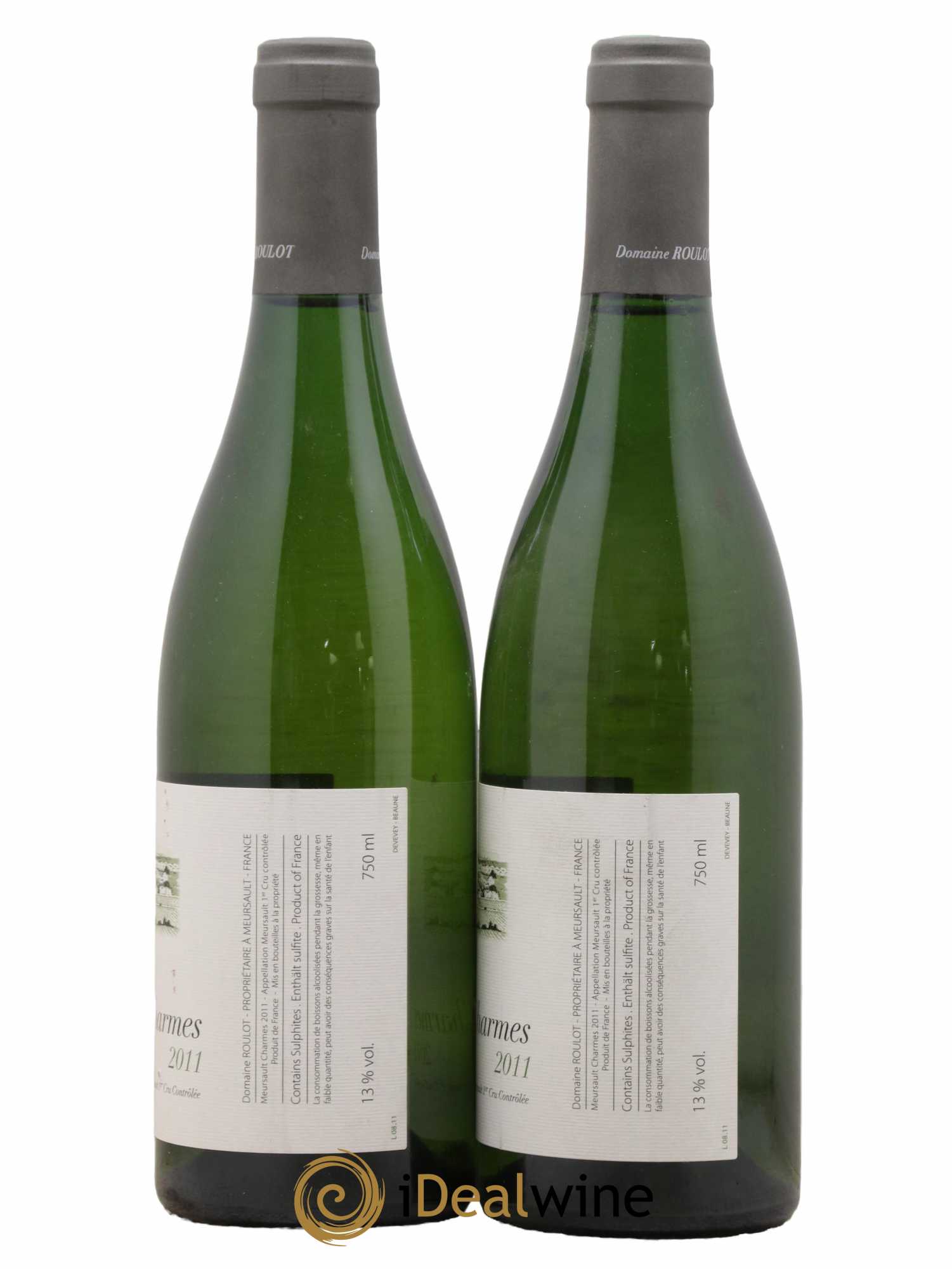 Meursault 1er Cru Charmes Roulot (Domaine)  2011 - Lot de 2 Bouteilles