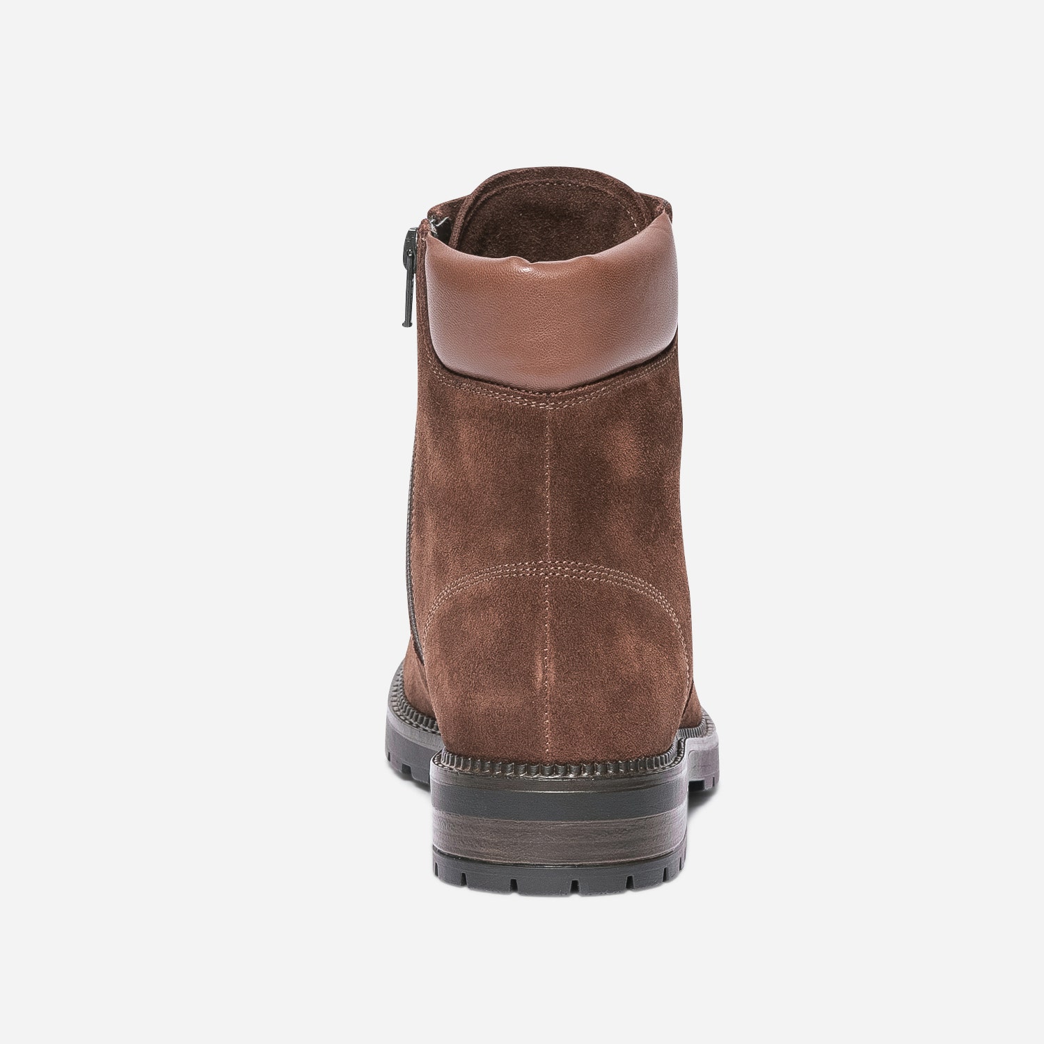 Bottine TEXTO marron éco-conçue en cuir velours
