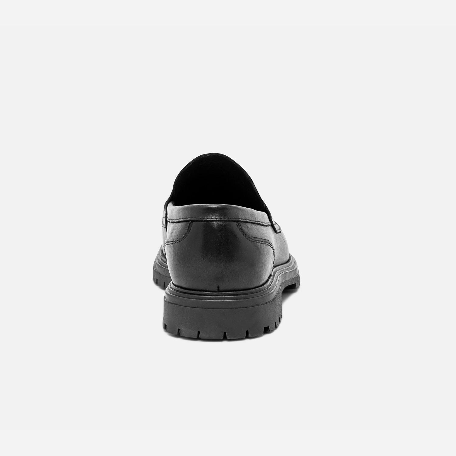 Mocassin éco-conçu noir en cuir