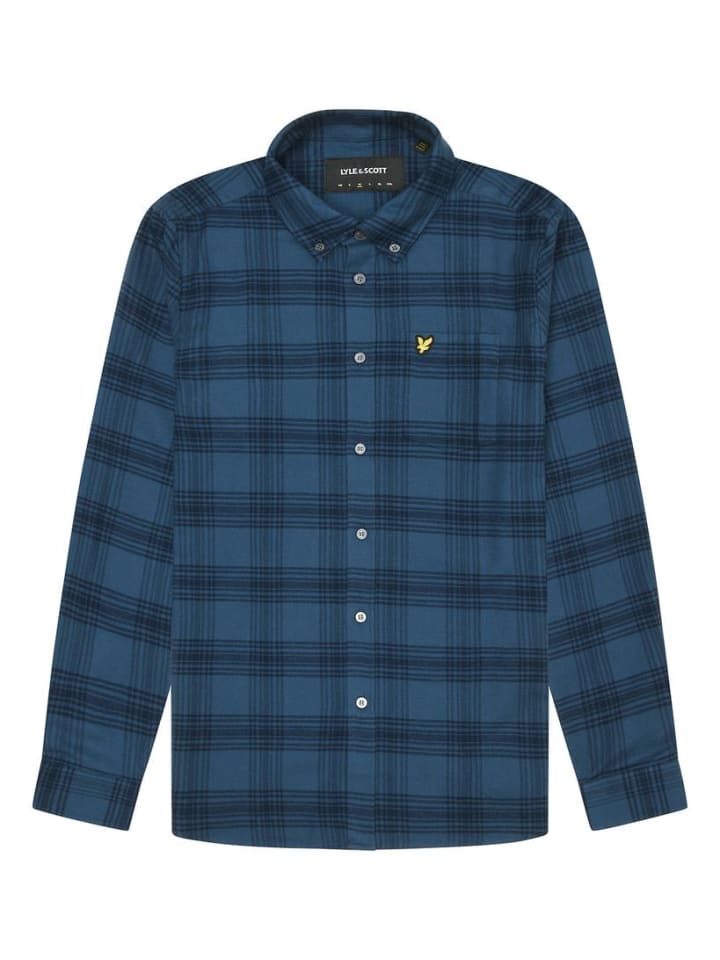 Lyle & Scott Langarmhemd in Dunkelblau/Dunkles Denim günstig kaufen