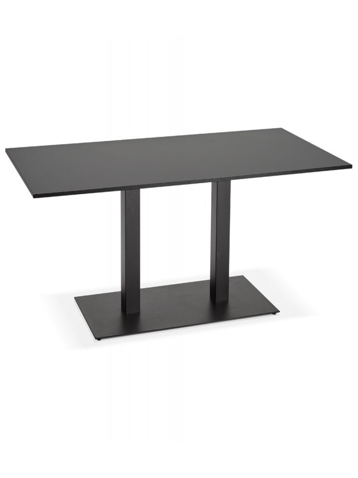 KADIMA DESIGN Esstisch Holz Metall Schwarz | Rechteckiger Besprechungstisch AUSTIN günstig kaufen onesize