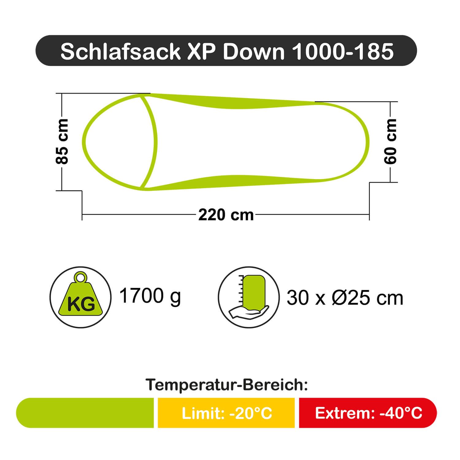 Schlafsack XP Down 1000