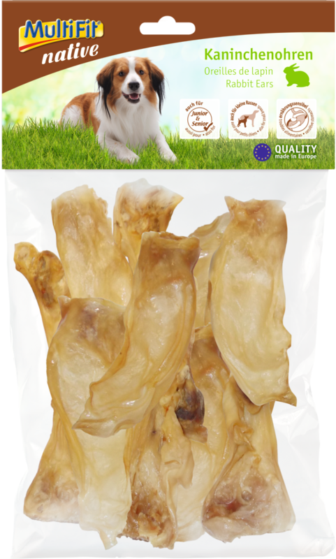 MultiFit Snacks MultiFit native Kaninchenohren 100 g
