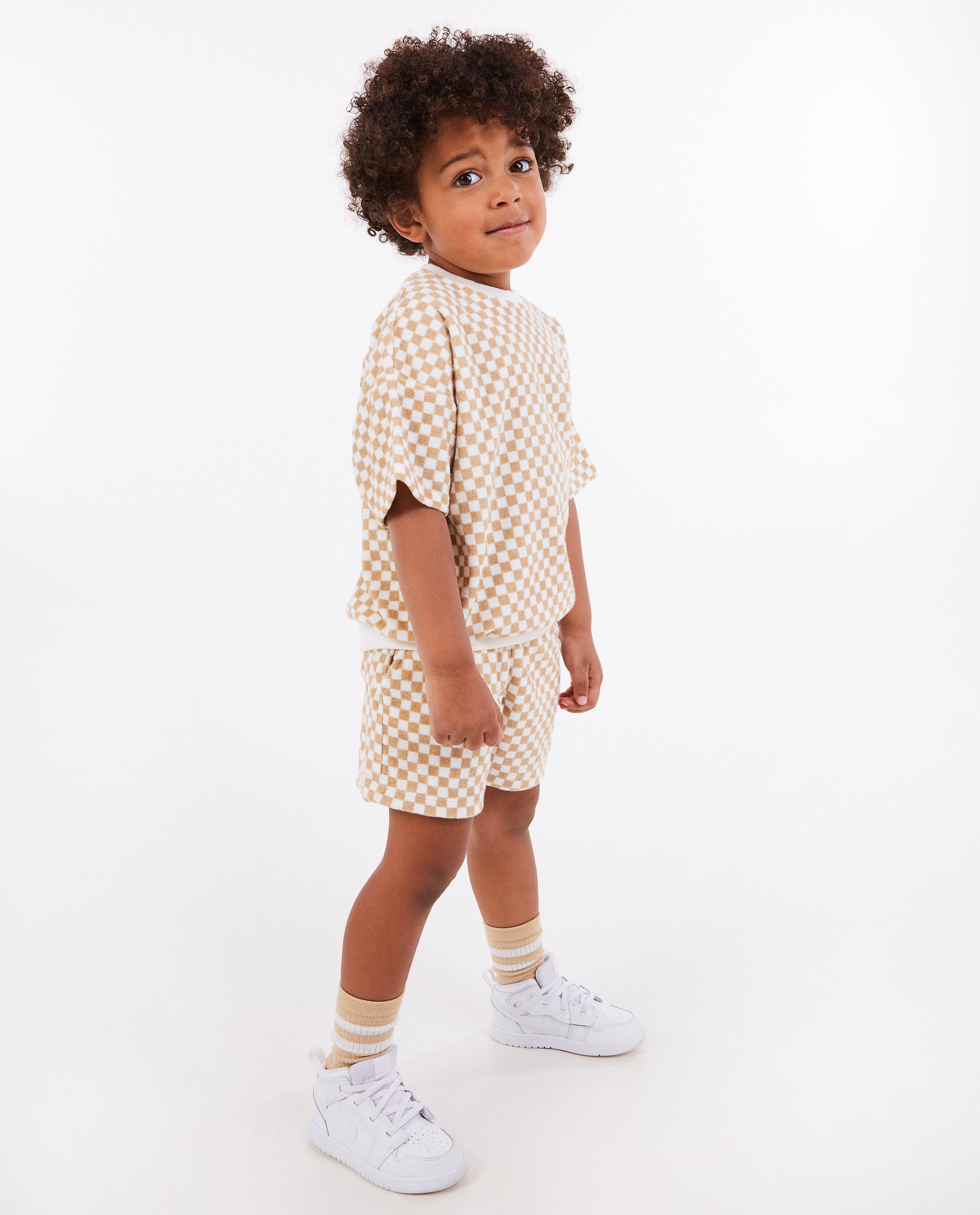Pantaloni scurți Nanja Massy Unisex, 3-8 ani, albi