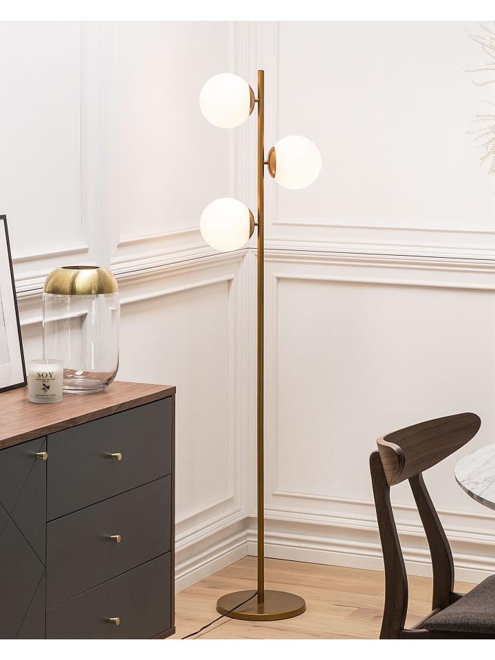 Beliani Stehleuchten WADI in Gold - (W) 35 x (H) 153 x (L) 35 cm günstig kaufen onesize