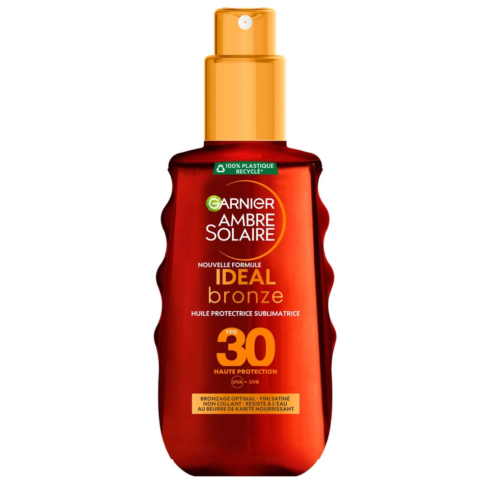 garnier Ambre Solaire Ideal Bronze Huile protectrice sublimatrice Huile protectrice sublimatrice de bronzage SPF30